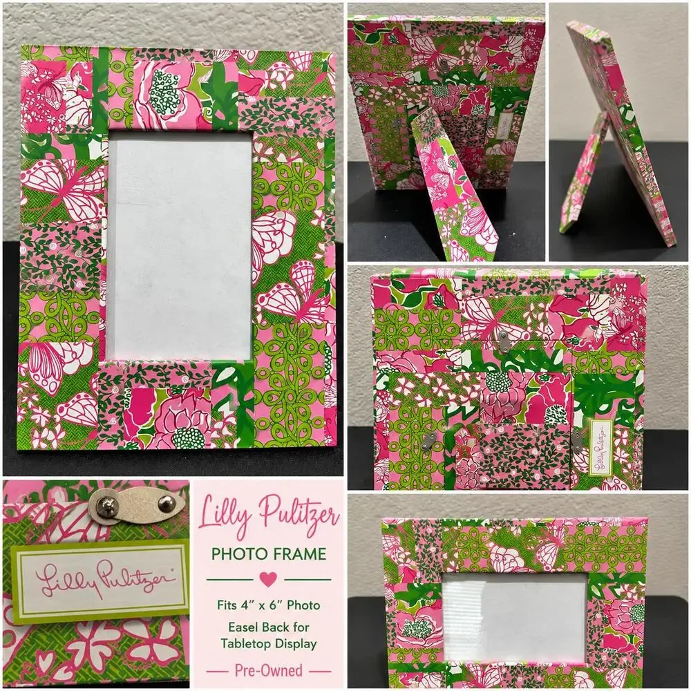 Lilly Pulitzer Pink and Green Floral Photo Frame 8x11